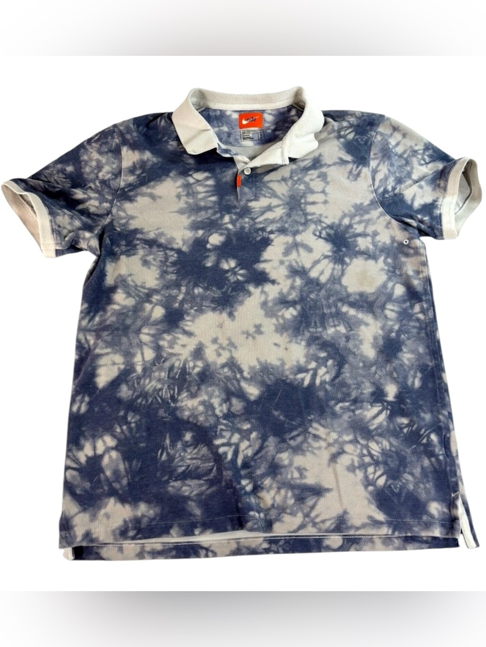 Nike Dri-Fit Polo “The Nike Polo” in Blue Tie-Dye Fog Wash Sz XL
